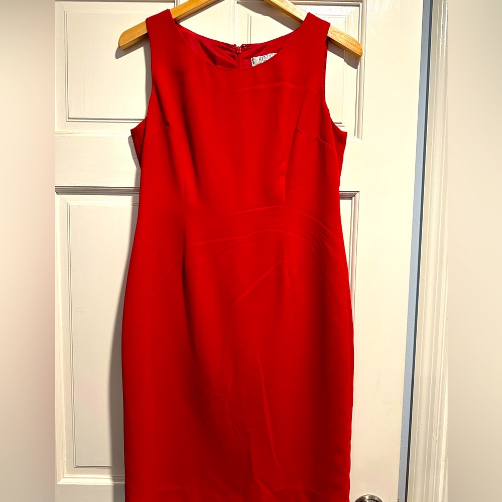 Kasper Separates Red Sleeveless Shift Dress size 6p